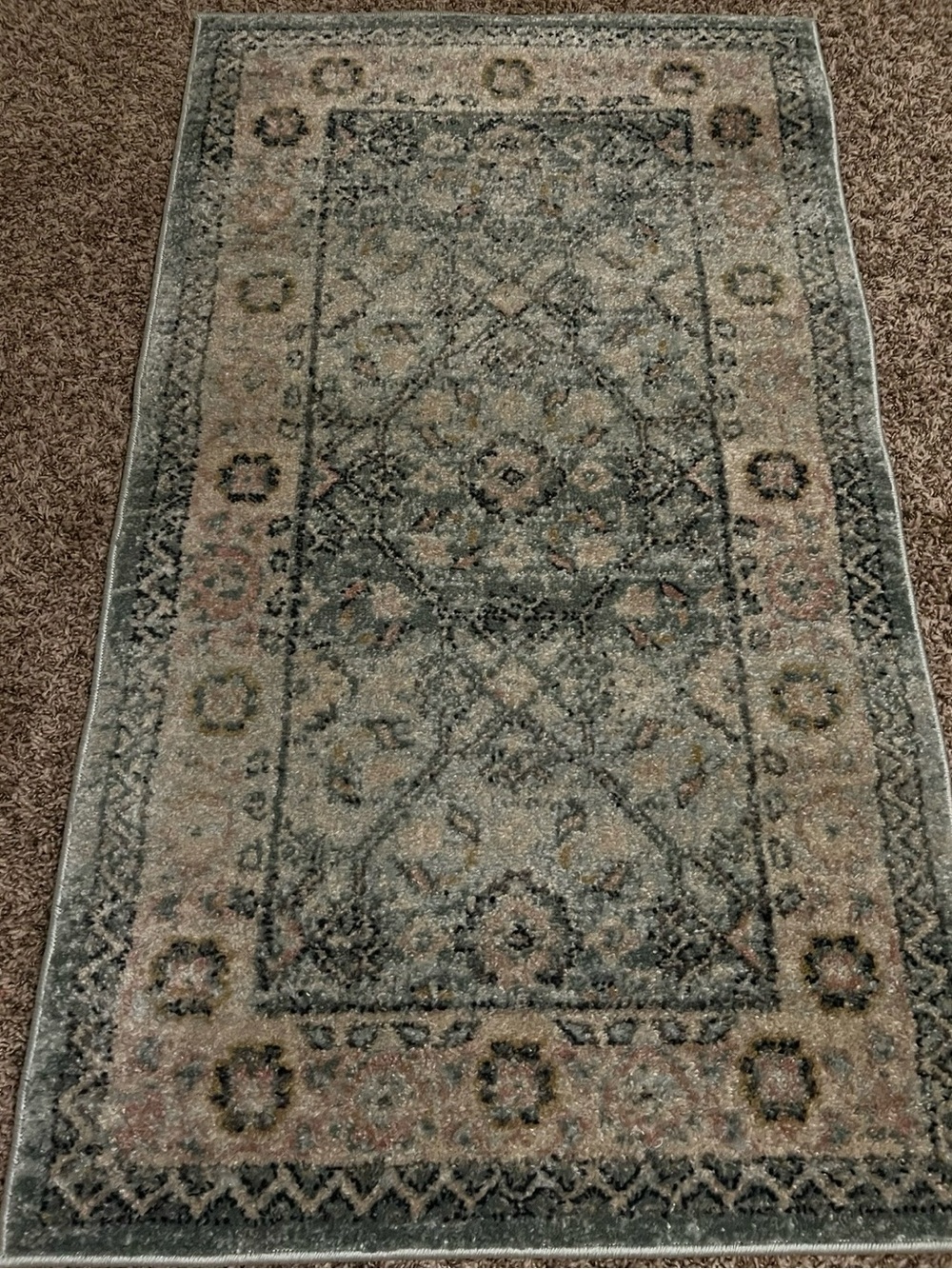 jocelyn Gray and Cream Patterned Door Mat